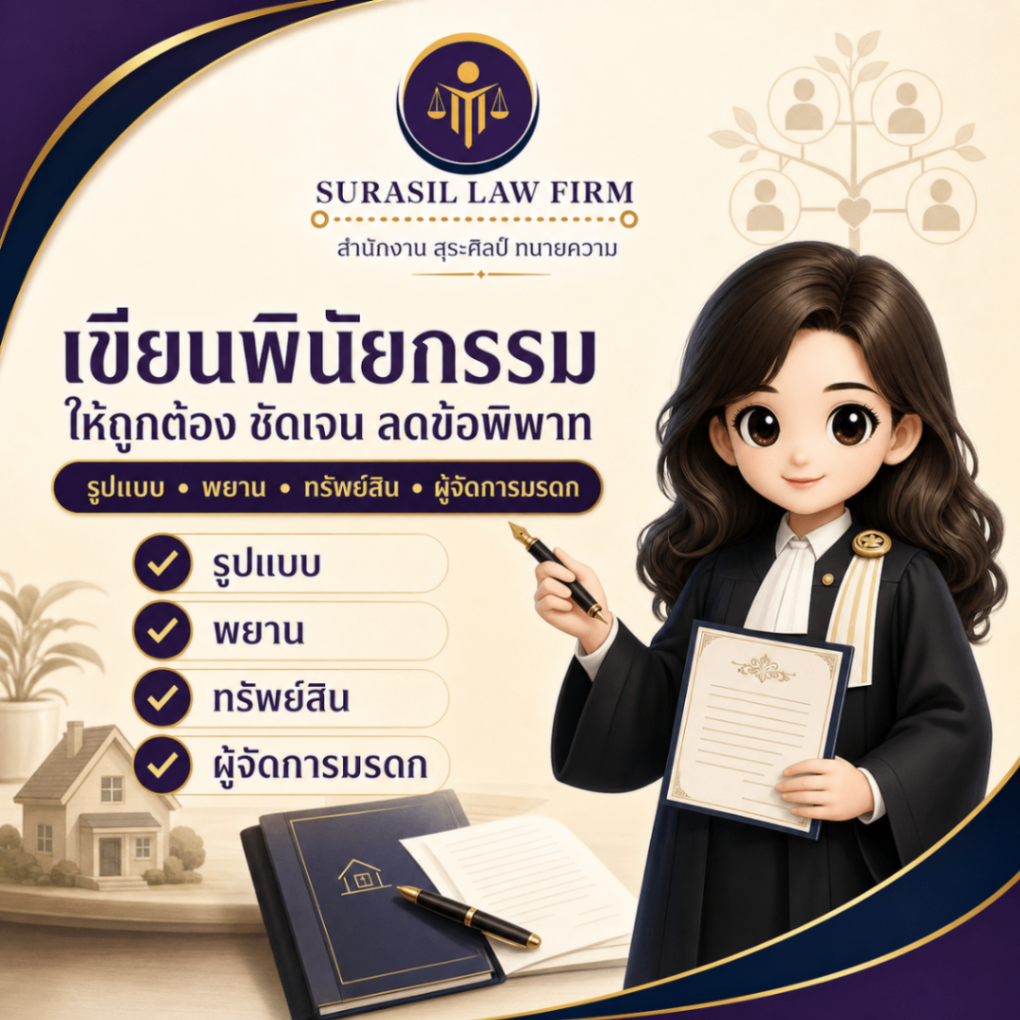 การเขียนพินัยกรรมให้ถูกต้องตามกฎหมาย