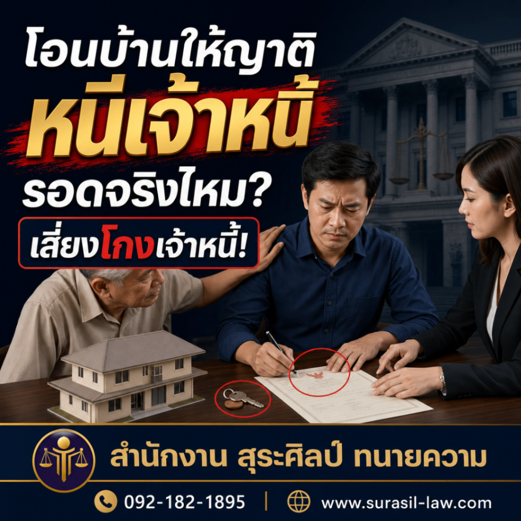 โอนบ้านให้ญาติแล้วเจ้าหนี้ยึดไม่ได้? ระวังหนีหนี้กลายเป็นโกงเจ้าหนี้